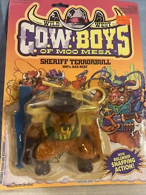 Cowboys Of Moo Mesa Sheriff Terrorbull Action Figure Hasbro 1991 NIP • $129.19