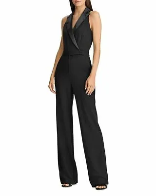 $210 • Buy LRL Ralph Lauren Black Tuxedo Style Jumpsuit 4  $210