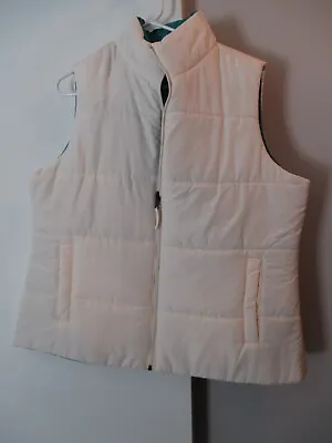 Women's Merona Reversable Vest Ivory/Green - XXL • $15