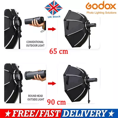 Godox 65cm/90cm Speedlite Octagon Umbrella Softbox For Yongnuo YN200 AD200 V1 UK • £44.99