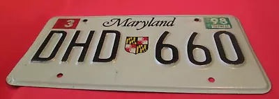 Vintage Us Maryland License Plate Tag Sticker Dhd 660  More Plates Listed Here • $20