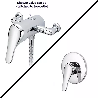 Dex Single Level Manual Shower Mixer Valve Chrome • £59.99