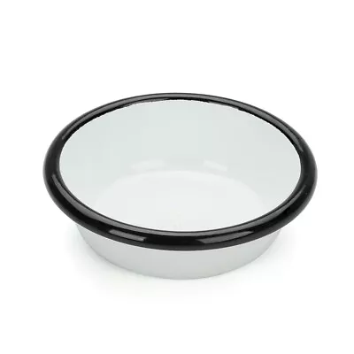 NEW Falcon Enamel Round Desert Dish White & Black 10cm • £4.64