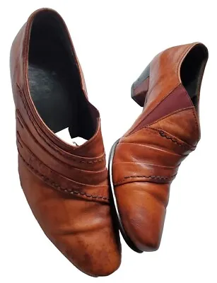 Gabor Women Shoe Boots UK Size 5 In US Size 7 Genuine Leather Burnt Orange • $34.94