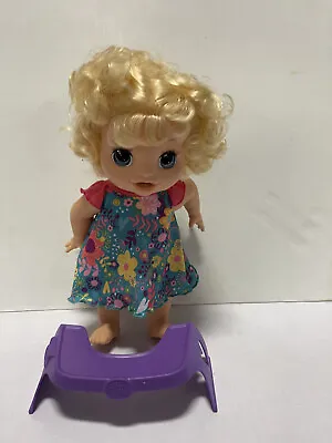 Baby Alive Happy Hungry Baby Blonde Hair Doll Eats Poops Talks With Eating Tray • $49.99