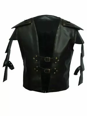 Mens Real Black Leather Heavy Duty Steampunk Victorian Armour • $109.99