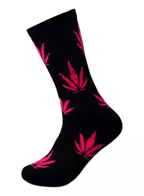 Men's Autumn Marijuana Weed Leaf Athletic Sports Cushioned Cushion Crew Socks • $7