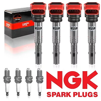 Ignition Coil NGK Spark Plug For Audi TT A4 A5 VW Golf Jetta GTI 2.0L 2.0T UF529 • $69.91