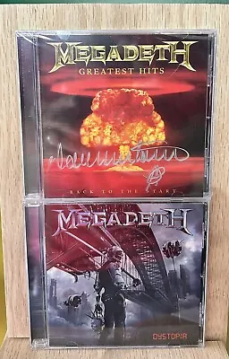Megadeth - Greatest Hits Online Exclusive Autograph Dave Mustaine Sealed CD Auto • $200