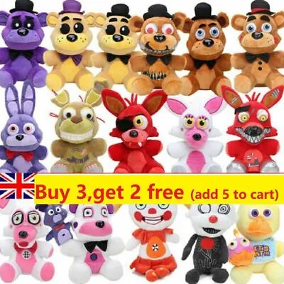 FNAF Five Nights At Freddy's Sanshee Plushie Toy 7  Plush Bear/Foxy Xmas Gift • £5.56