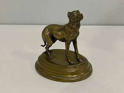 £187.30 • Buy Antique Brass Or Bronze Dog Sculpture Statue Figurine Possibly Greyhound Whippet