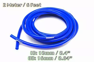 2 METRE / 6FT BLUE SILICONE VACUUM HOSE AIR ENGINE BAY DRESS UP 10mm FIT MUSTANG • $17.99