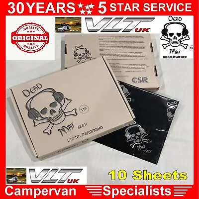 £12.98 • Buy SOUND DEADENING DEAD MAT Black PROOFING VAN CAR BUTYL METAL FOIL AUDIO PANEL 10p