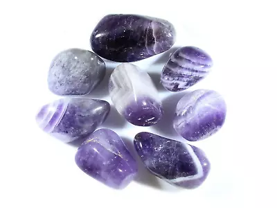 Amethyst Tumbled Gemstones - Banded Stones - Bulk Wholesale Options - 1 LB • $2.99