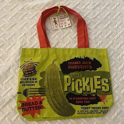 $8.20 • Buy Trader Joes Reusable Green Bag Pickles Shopping Bag Heavy Cotton Tote Pickle Bag
