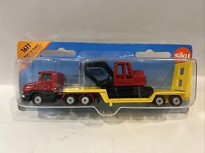£29.07 • Buy SIKU 1611 Tieflader Mit Bagger Die-Cast Low Loader With Excavator New Sealed
