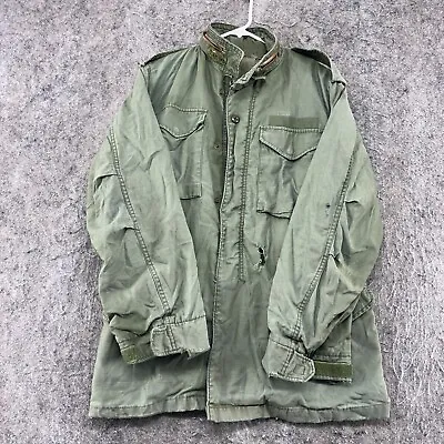 VINTAGE US Army Jacket Mens Small Long Green Cold Weather Field OD M65 70s • $17.95