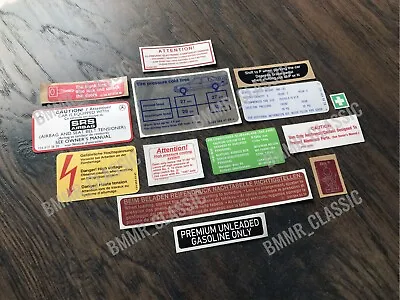 W124 C124 E320 USA SPEC Mercedes Stickers Info Engine Bay Decal Set Restoration  • $26