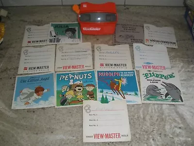 Vintage Red 3d View Master With Reels Trains Rudolph Peanuts Flipper • $19.99