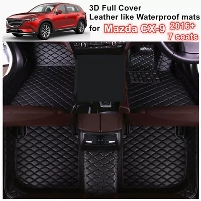 3D Waterproof Full Cover Car Floor Mats For Mazda CX8 CX-9 2016 - Current 3 Rows • $218.90