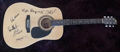 Merle Haggard Willie Nelson Glen Campbell +3 Signed Guitar BAS Certified • $3499.99