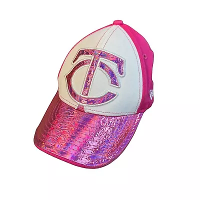 New Era MN Twins Baseball Cap Girls Pink White MLB Logo Adjustable Kids Hat • $19.95