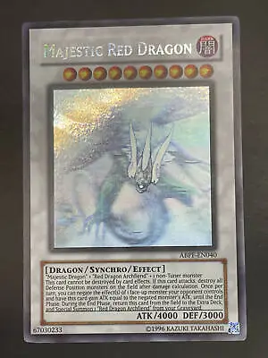 Yugioh Majestic Red Dragon Ghost Rare Bad Condition Abpf-en040 • £44.99