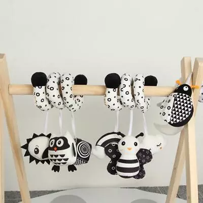 Baby Crib Pram Hanging Toys Black And White Animal Stroller Car Toy Han BGS • £11.41