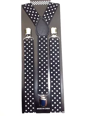 New Polka Dots Colors Mens Womens Clip-on Suspenders Adjustable Braces US SELLER • $8.88