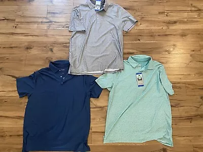 NWT Lot Of 3 Hickey Freeman Men’s Large Golf  Polo Shirt Size Large • $59.99