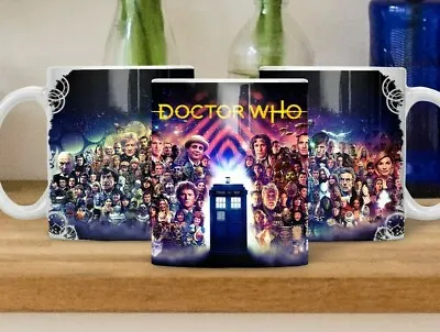£10.95 • Buy Doctor Who Mug / Gift. 60 Years Of Doctors And Enemies And Companions. + Tardis