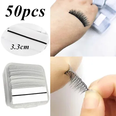 £2.39 • Buy 50Pieces/Box Reusable Self-Adhesive Eyelash Glue Strip False Eyelashes Glue-Free