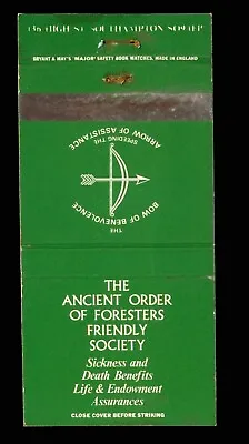 £1.99 • Buy 1 X Matchbook The Ancient Order Of Foresters Friendly Society CK839