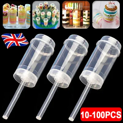 10-100* Cake Dessert Push Up Pop Containers Shooter Pop Party Wedding Push Cake • £3.88