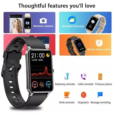$40.92 • Buy IP68 Smart Watch Blood Pressure Test 180 For Sports Running Women Men Waterproof