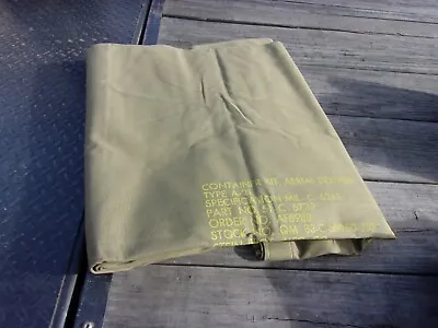 MILITARY SURPLUS A-21 CARGO BAG PARACHUTE CANVAS TARP -COVER ONLY-- 8x9 FT -ARMY • $48