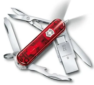 Victorinox 32 GB USB Memory Multi-Tool Outdoor Knife　red 11 Function 44 G • $97.99