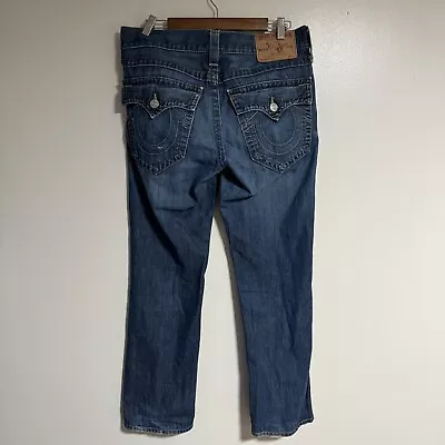 True Religion Jeans Mens 31x31 Ricky Flap Pocket Blue Denim Medium Wash • $39.95