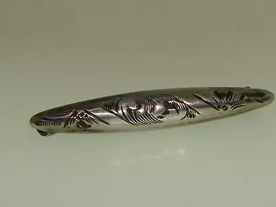 Lovely Antique 1920's J.e.b. Co. Art Nouveau Etched Sterling Silver Lingerie Pin • $32.95