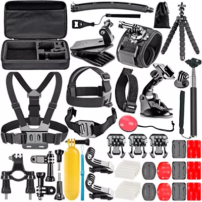 52Pcs Sports Camera Mount Accessories Bundle Kit For GoPro Hero 9 8 7 6 Black • $42.60