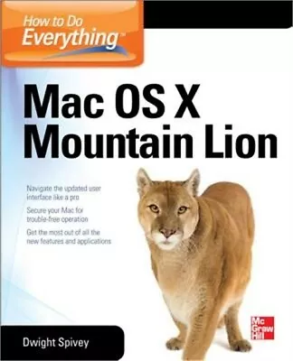 How To Do Everything Mac OS X Mountain Lion (Paperback Or Softback) • $23.14