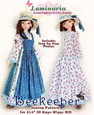 21.5  Kaye Wiggs Doll Clothes Sewing Pattern 1/3 SD Volks Super Dollfie Dream • $8.99