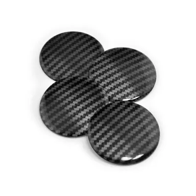 (4 Pack) Resin Carbon Fiber Stripe Wheel Center Cap Sticker Emblem Decal Dome. • $8.88