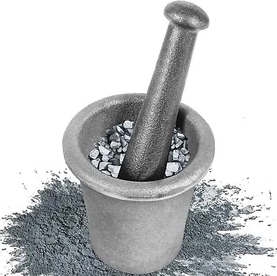  6.5KG Cast Iron Mortar And Pestle Rock-Ore Crusher Mortar Heavy Duy Large Size • $73.90