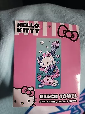 NWT Sanrio Hello Kitty Mermaid Beach Towel 27” X 54” FREE SHIPPING • $17.99