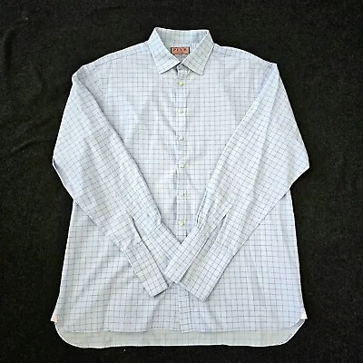 Thomas PINK Jermyn Street Mens 18.5 / 37.5 Pale Blue French Cuff Dress Shirt  • $12.99