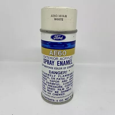 Vintage 70’s FORD Acrylic White - AE60 1619  Auto Touch Up Spray Paint Can 5oz • $16.16