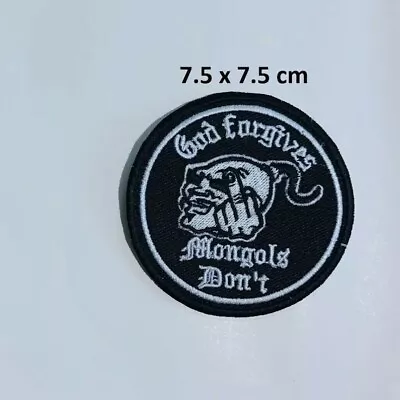 GOD Forgives Mongols Dont Embroidered Iron On Sew Patch Badge Bikers Fancy N-650 • $3.73