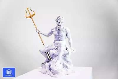 $25.98 • Buy Neptune/Poseidon Statue With Removable Golden Trident, Greek God Of The Sea