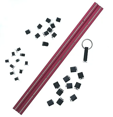 MR12R MagRail TL 12  Red Magnetic Socket Tool Storage 30 PC 1/4 3/8 1/2  Studs • $34.99
